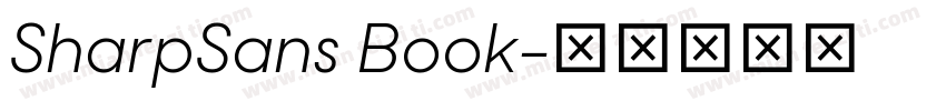 SharpSans Book字体转换